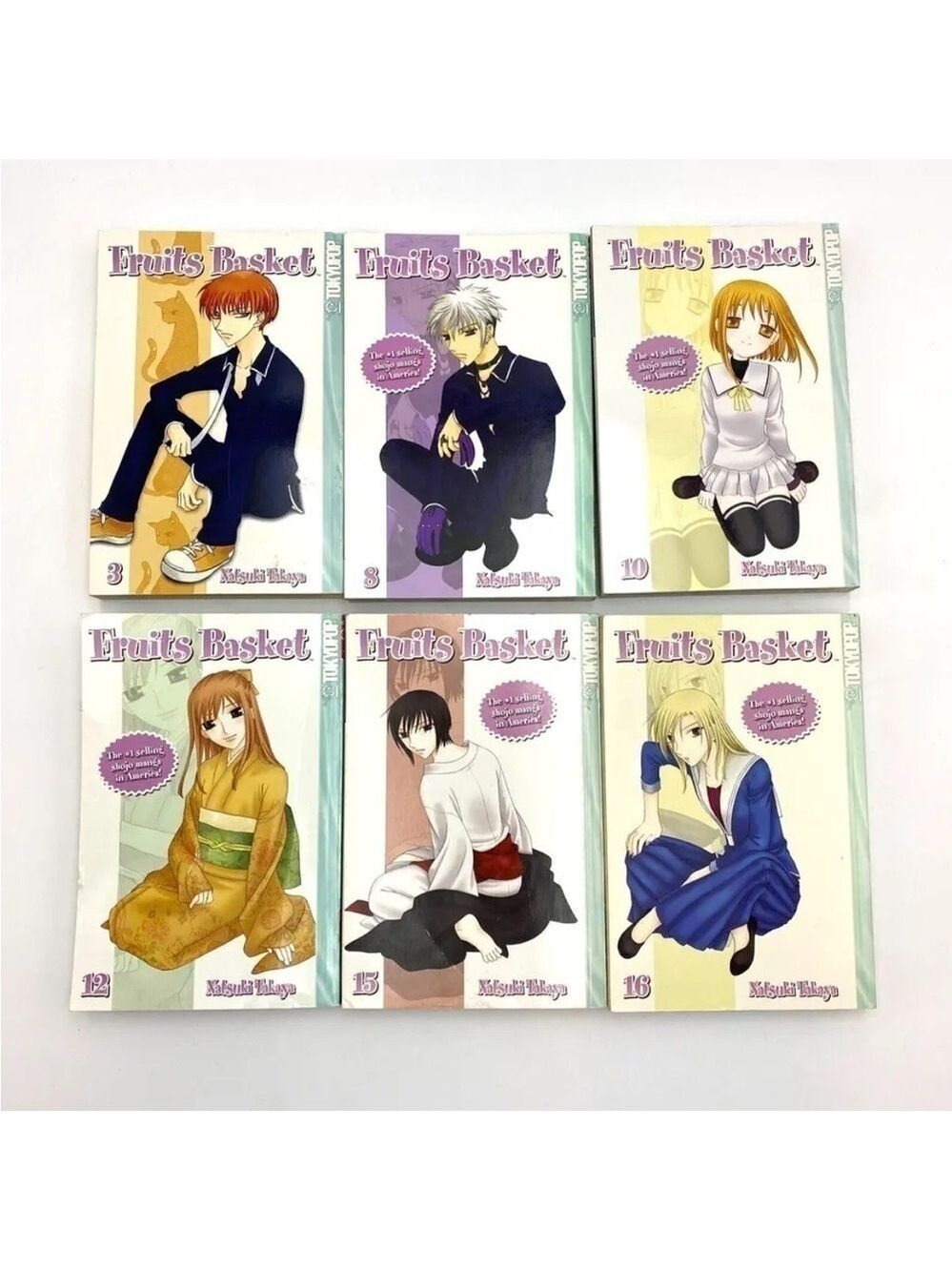 Fruits Basket Manga ENGLISH LOT OF 6 Vol. 3,8,10,12,15,16 Natsuki Takaya
